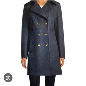 Liz Claiborne Women's Double-Breasted Gray Coat